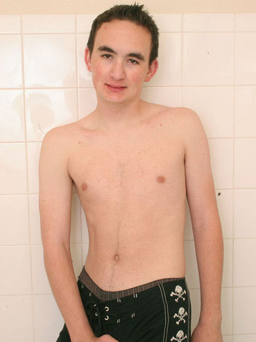 Sweet young Blake bfcollection jumps in a quick shower but his dick demands his attention
