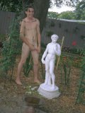 Peter bfcollection strips naked in a backyard exposing his tight pale ass & a hard sausage